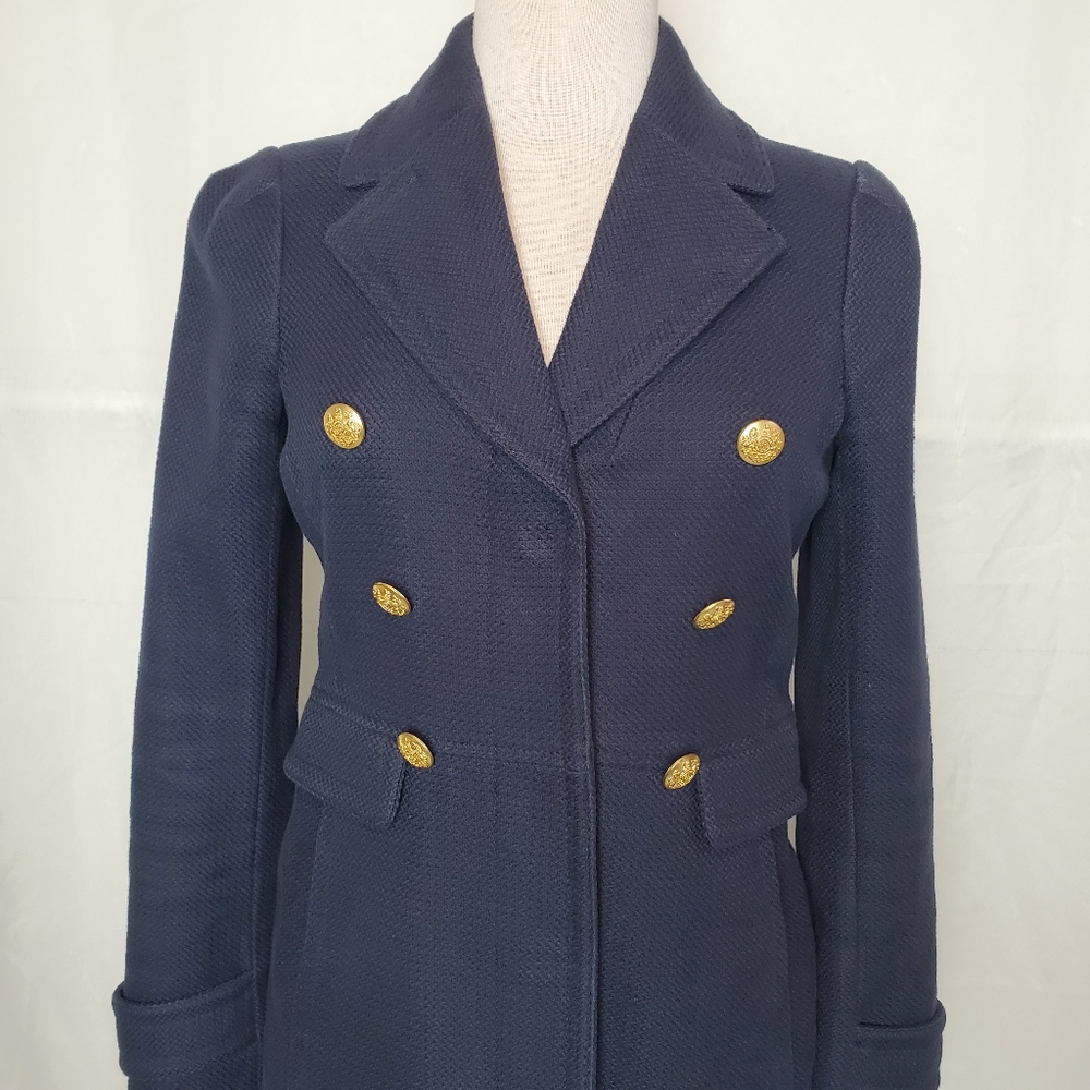 Banana Republic Navy Military Coat xs - Picture 3 of 16